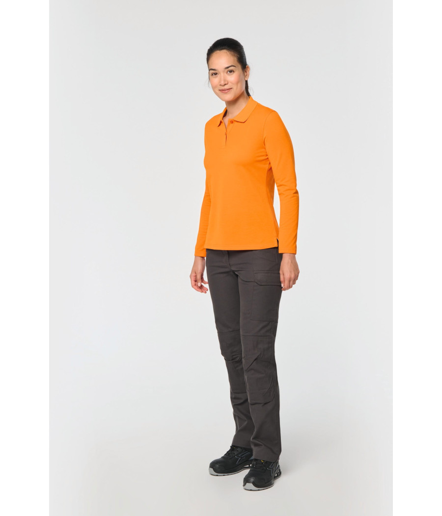 Polo manches longues femme