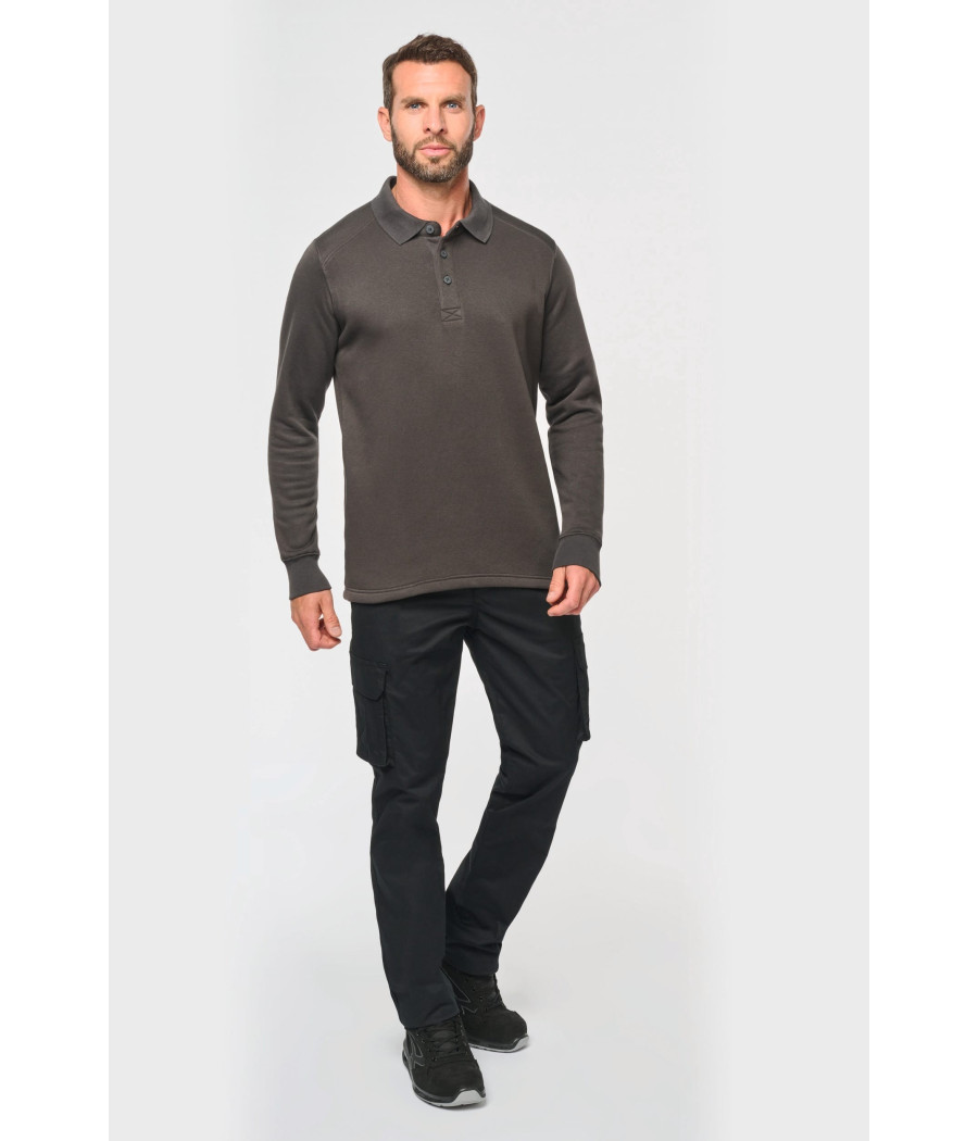 Sweat-shirt col polo homme