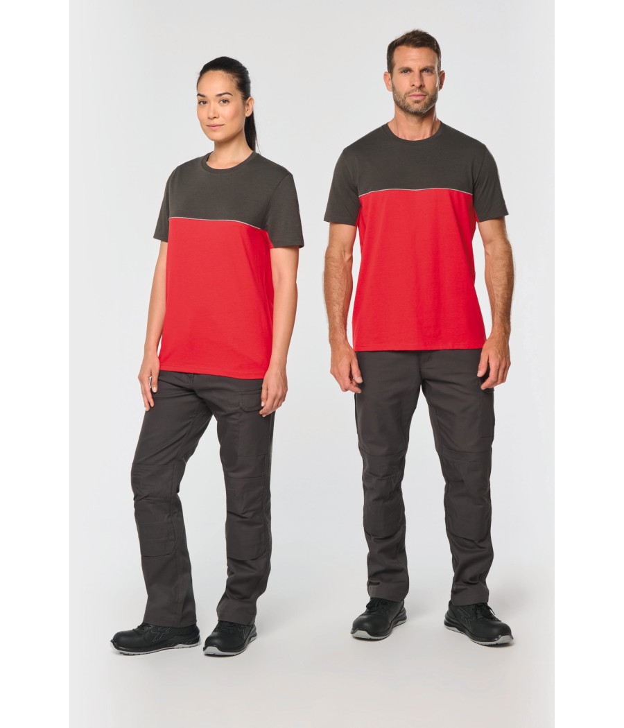 T-shirt bicolore écoresponsable manches courtes unisexe