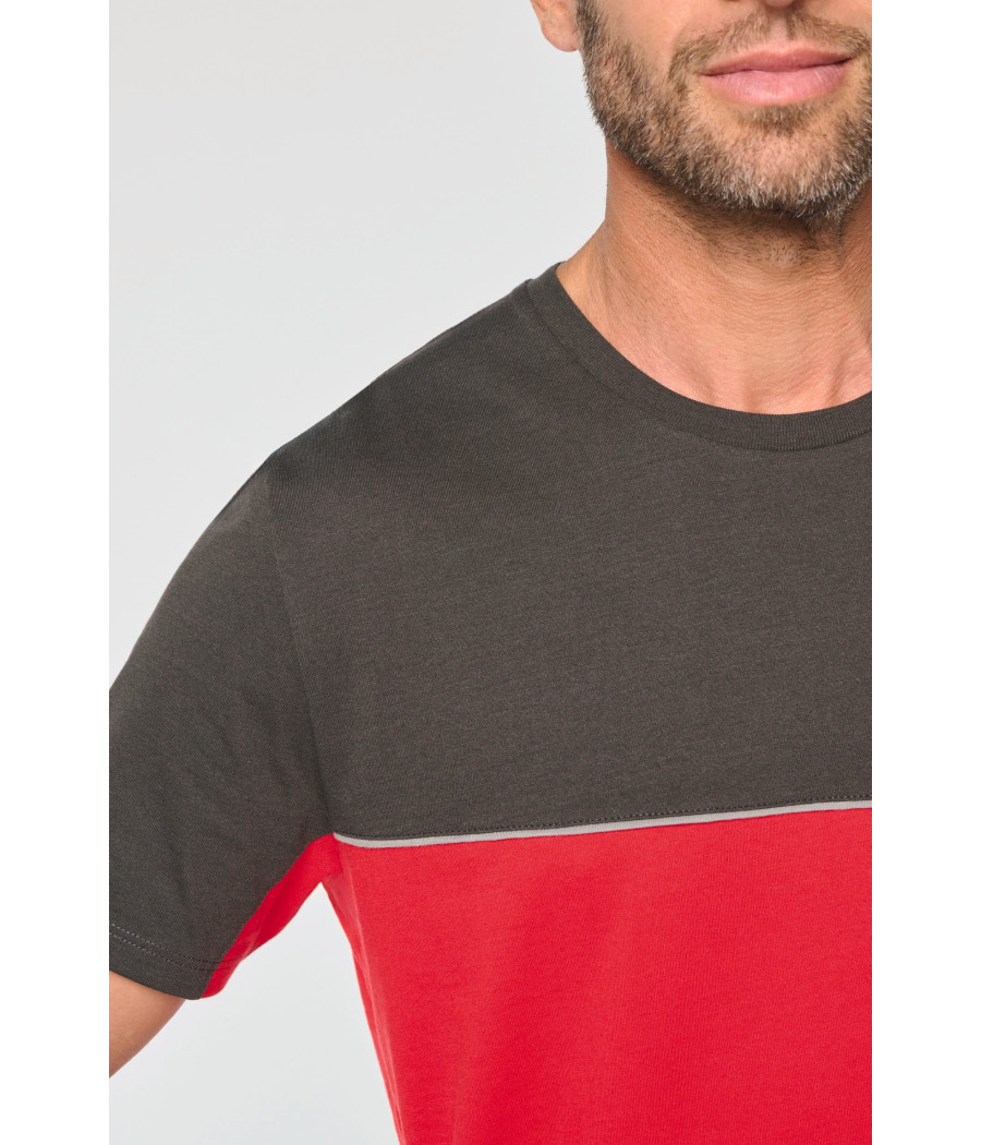 T-shirt bicolore écoresponsable manches courtes unisexe