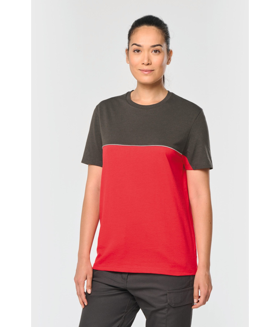T-shirt bicolore écoresponsable manches courtes unisexe