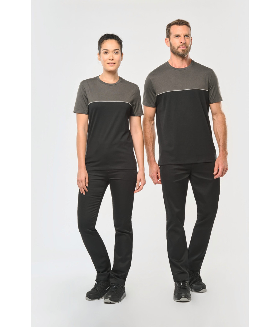 T-shirt bicolore écoresponsable manches courtes unisexe