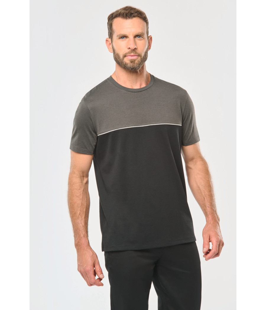 T-shirt bicolore écoresponsable manches courtes unisexe
