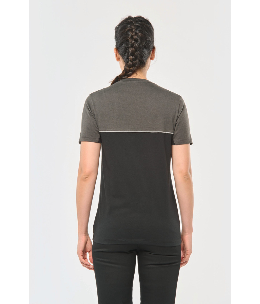 T-shirt bicolore écoresponsable manches courtes unisexe