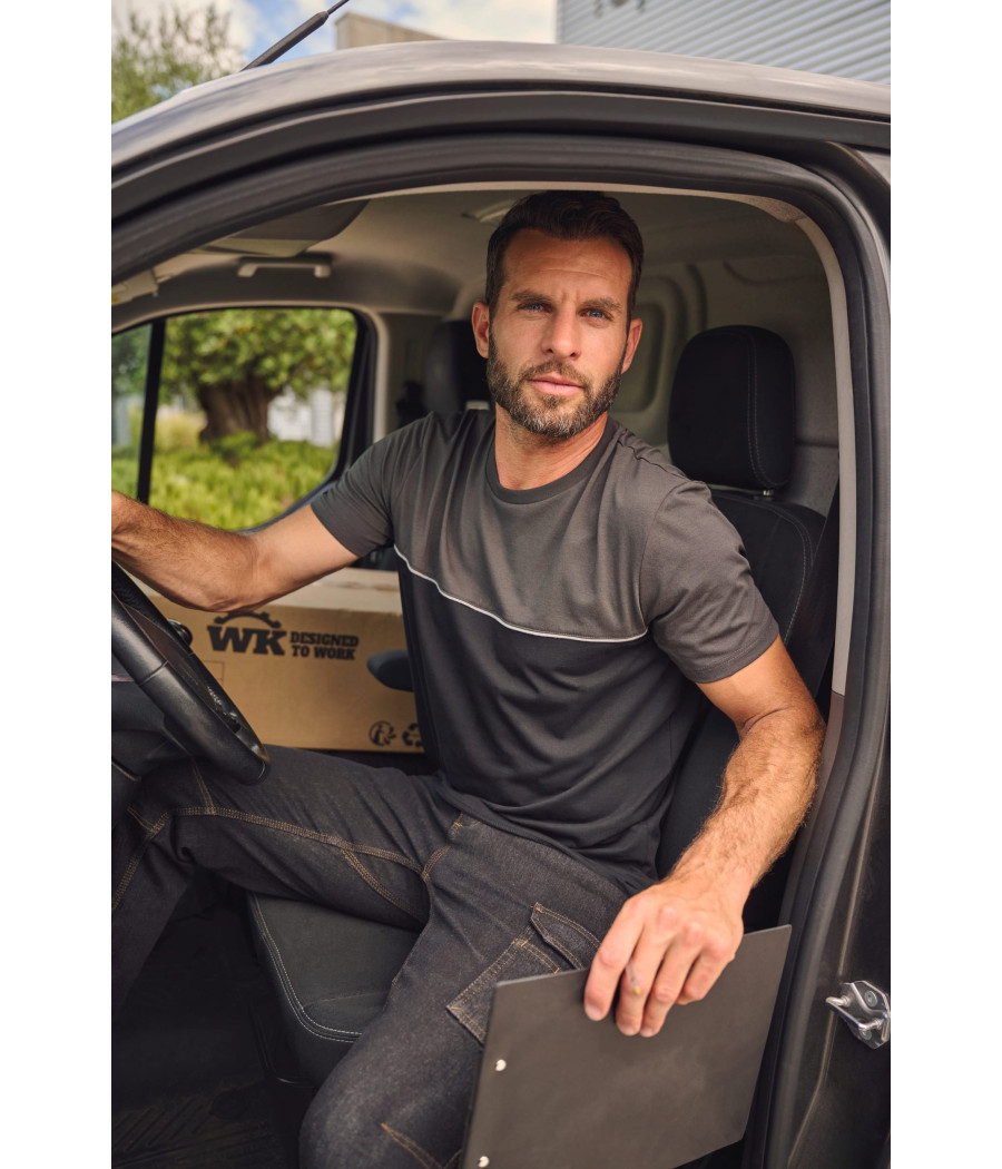 T-shirt bicolore écoresponsable manches courtes unisexe