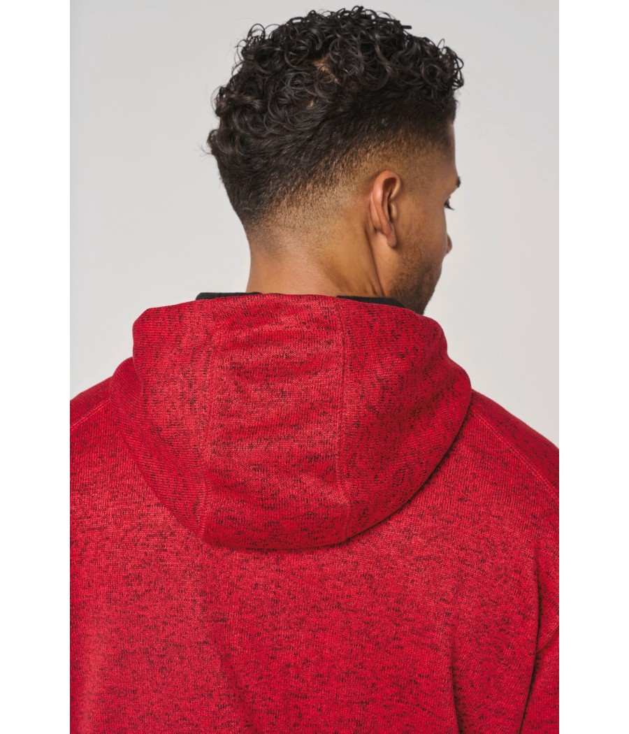 Veste à capuche chinée homme