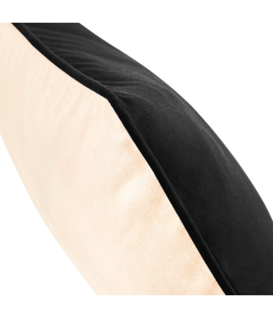 Housse de coussin à bord passepoilé