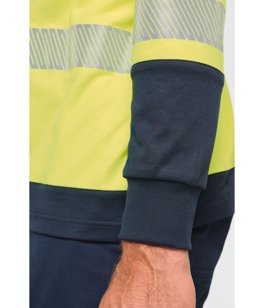 T-shirt de sécurité recyclé col rond manches longues unisexe