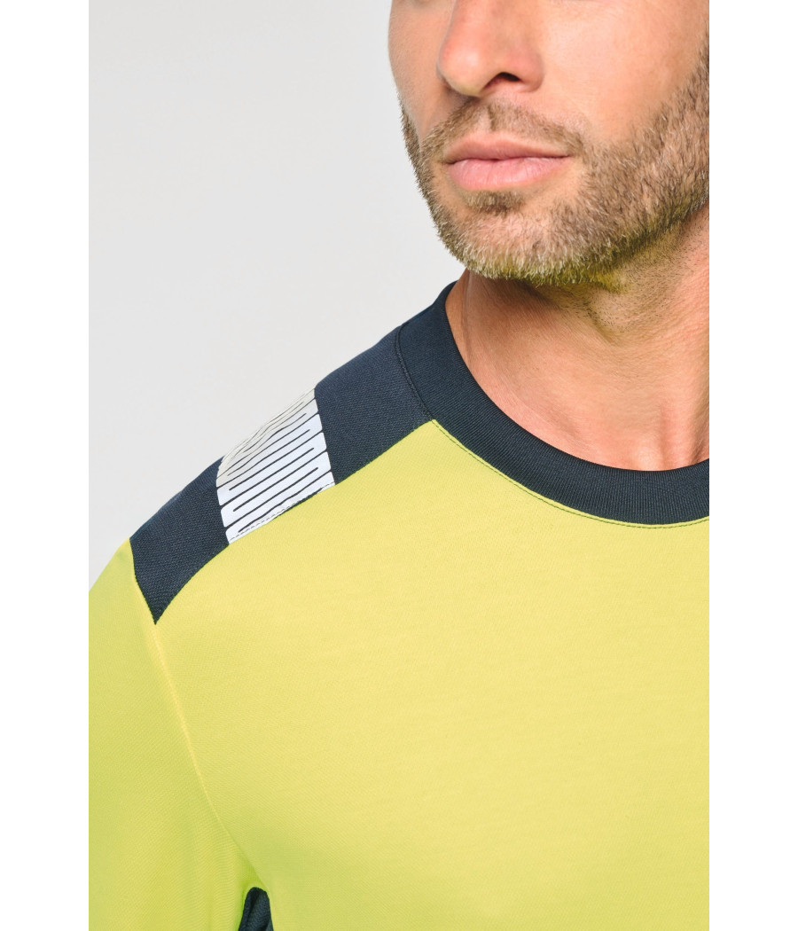 T-shirt de sécurité recyclé col rond manches longues unisexe