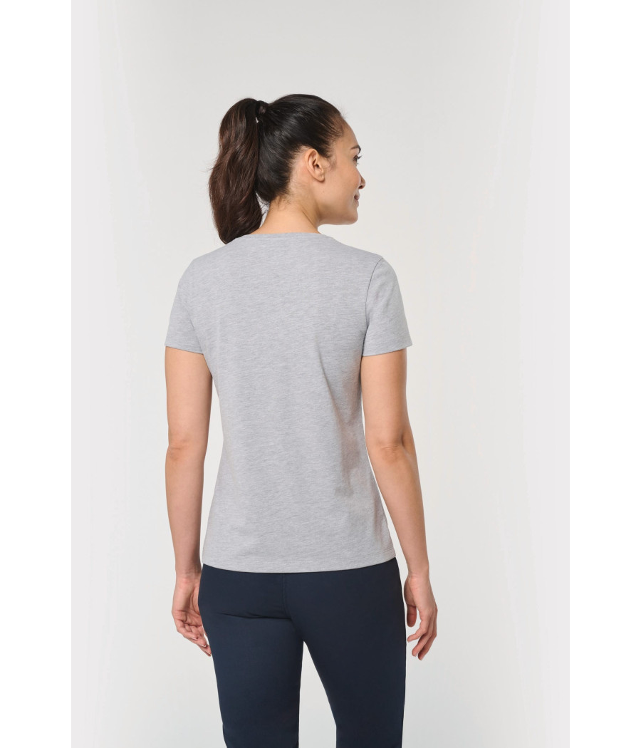 T-shirt écoresponsable col V antibactérien femme