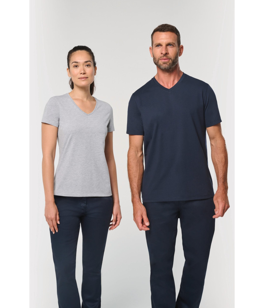 T-shirt écoresponsable col V antibactérien femme