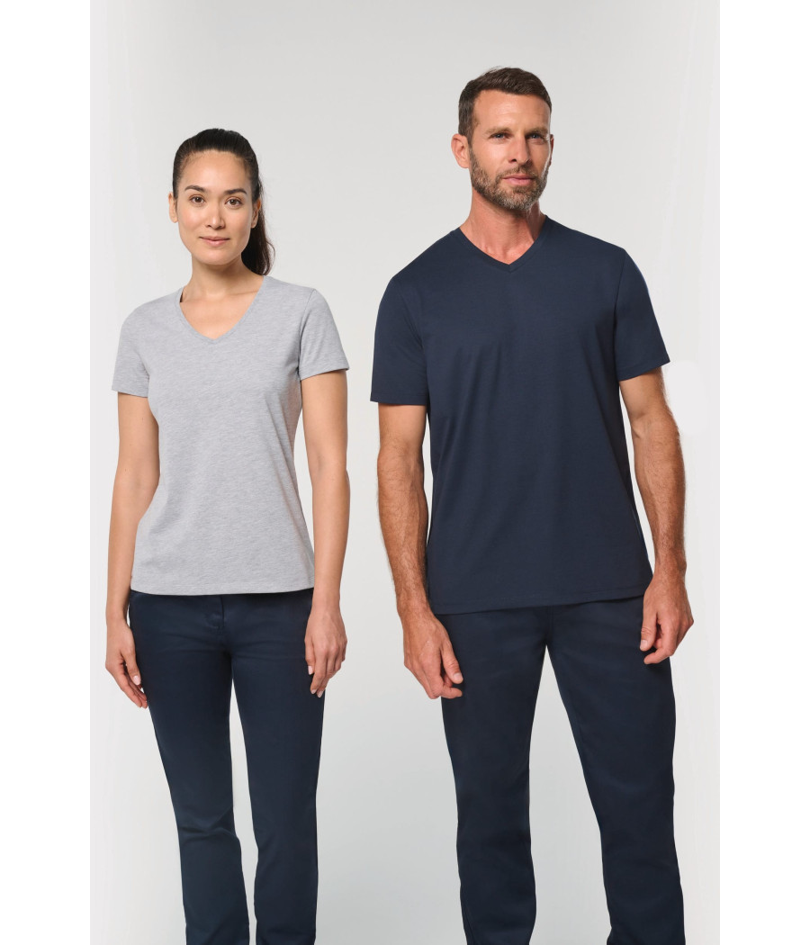 T-shirt écoresponsable col V antibactérien femme