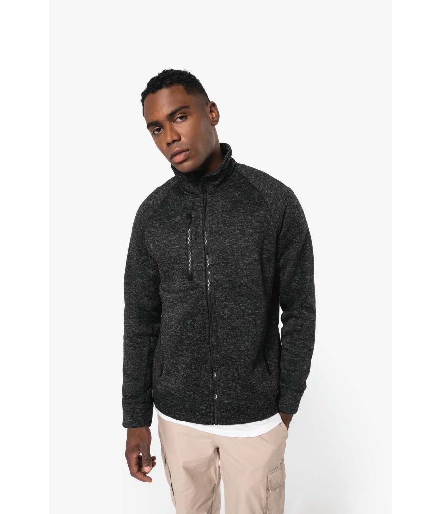 Veste zippée chinée homme