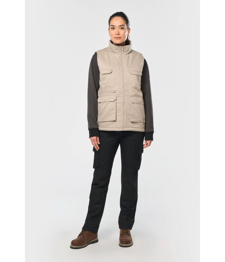 Gilet polycoton multipoches rembourré unisexe