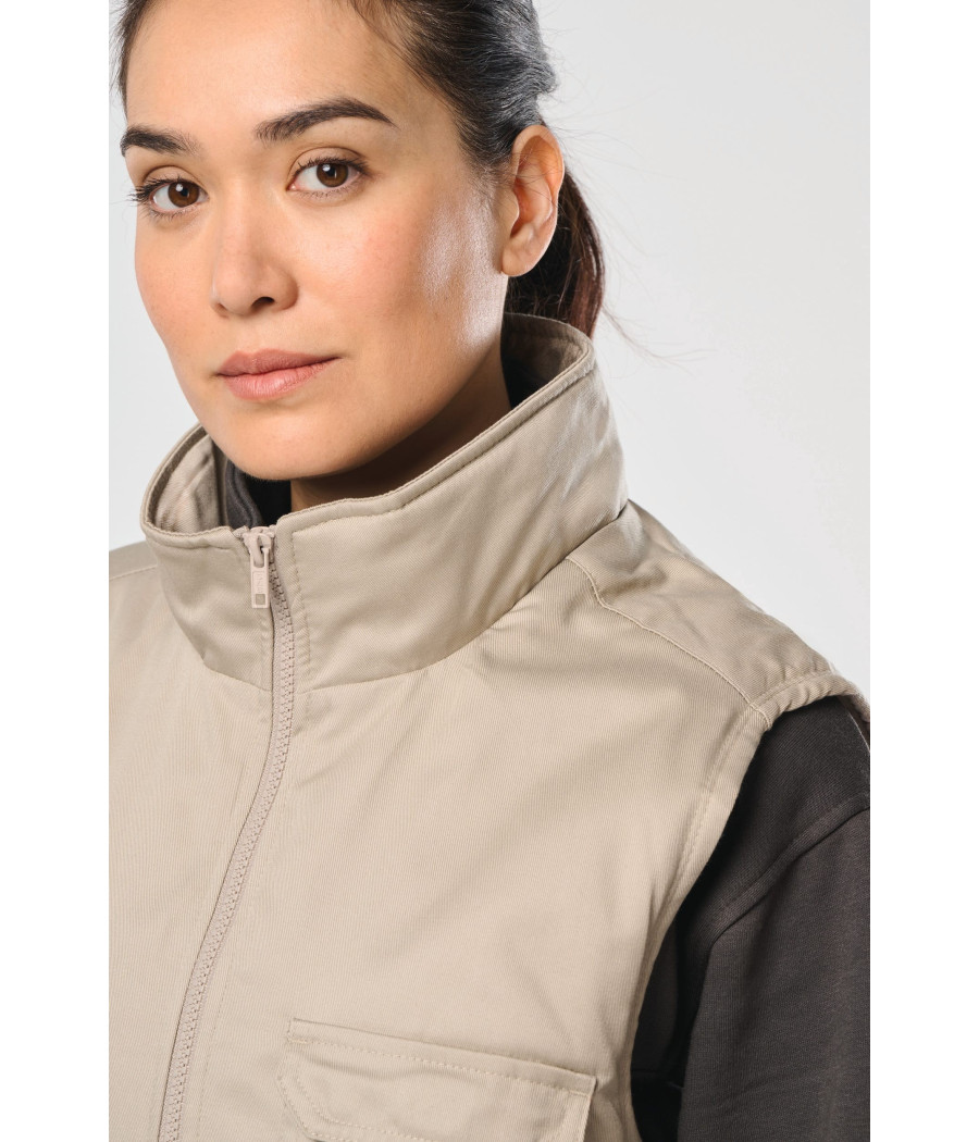 Gilet polycoton multipoches rembourré unisexe
