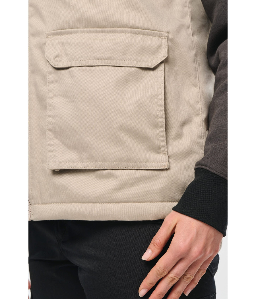 Gilet polycoton multipoches rembourré unisexe