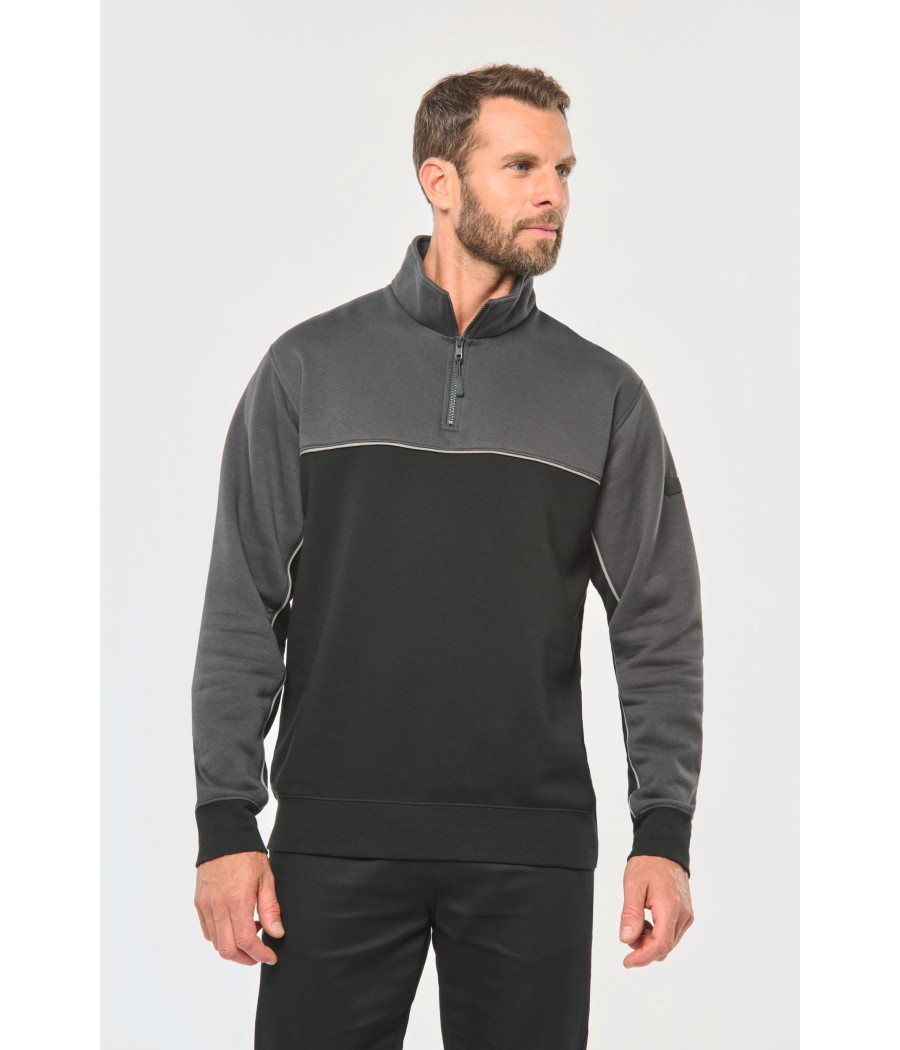 Sweat-shirt écoresponsable col zippé unisexe