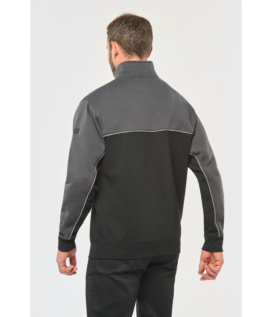 Sweat-shirt écoresponsable col zippé unisexe