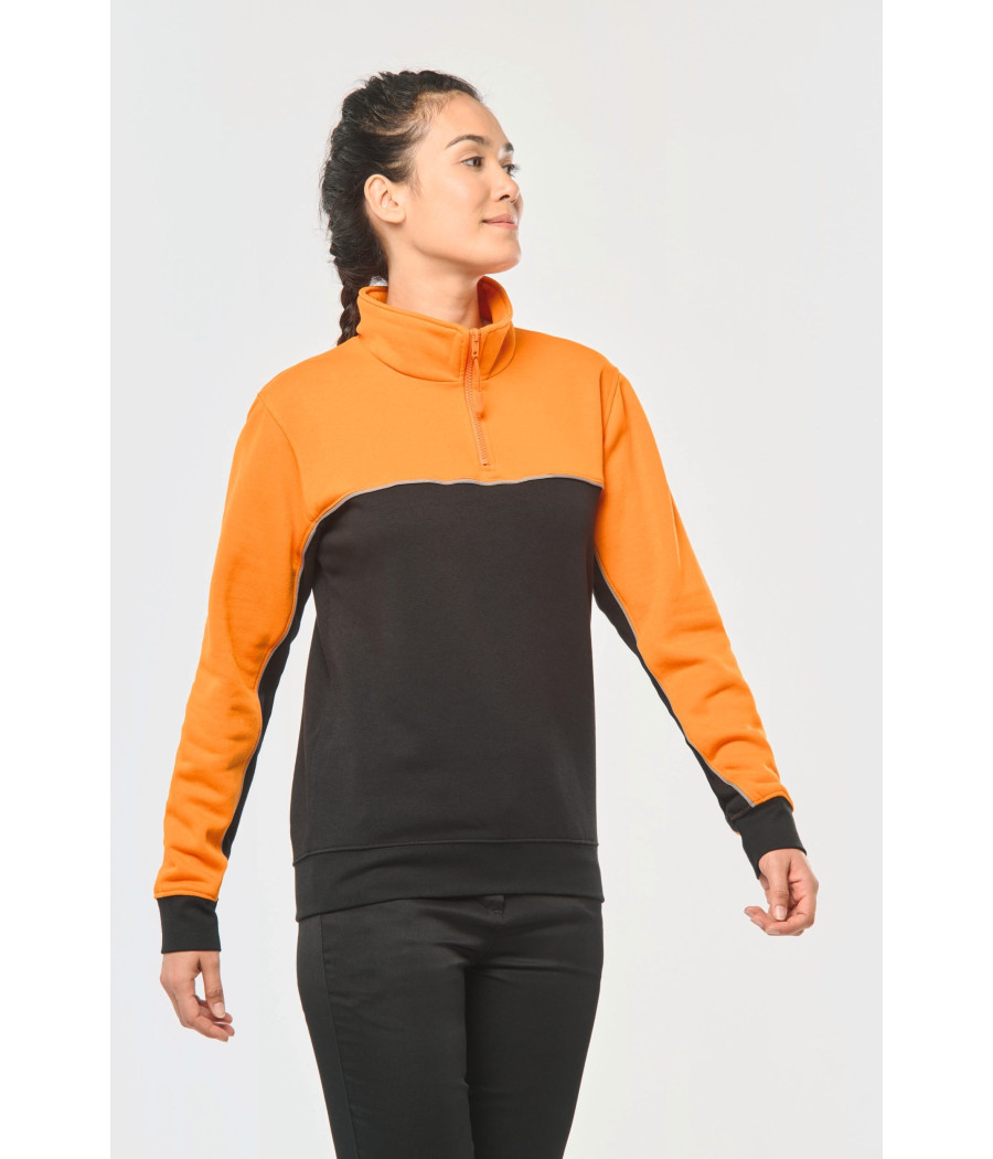 Sweat-shirt écoresponsable col zippé unisexe