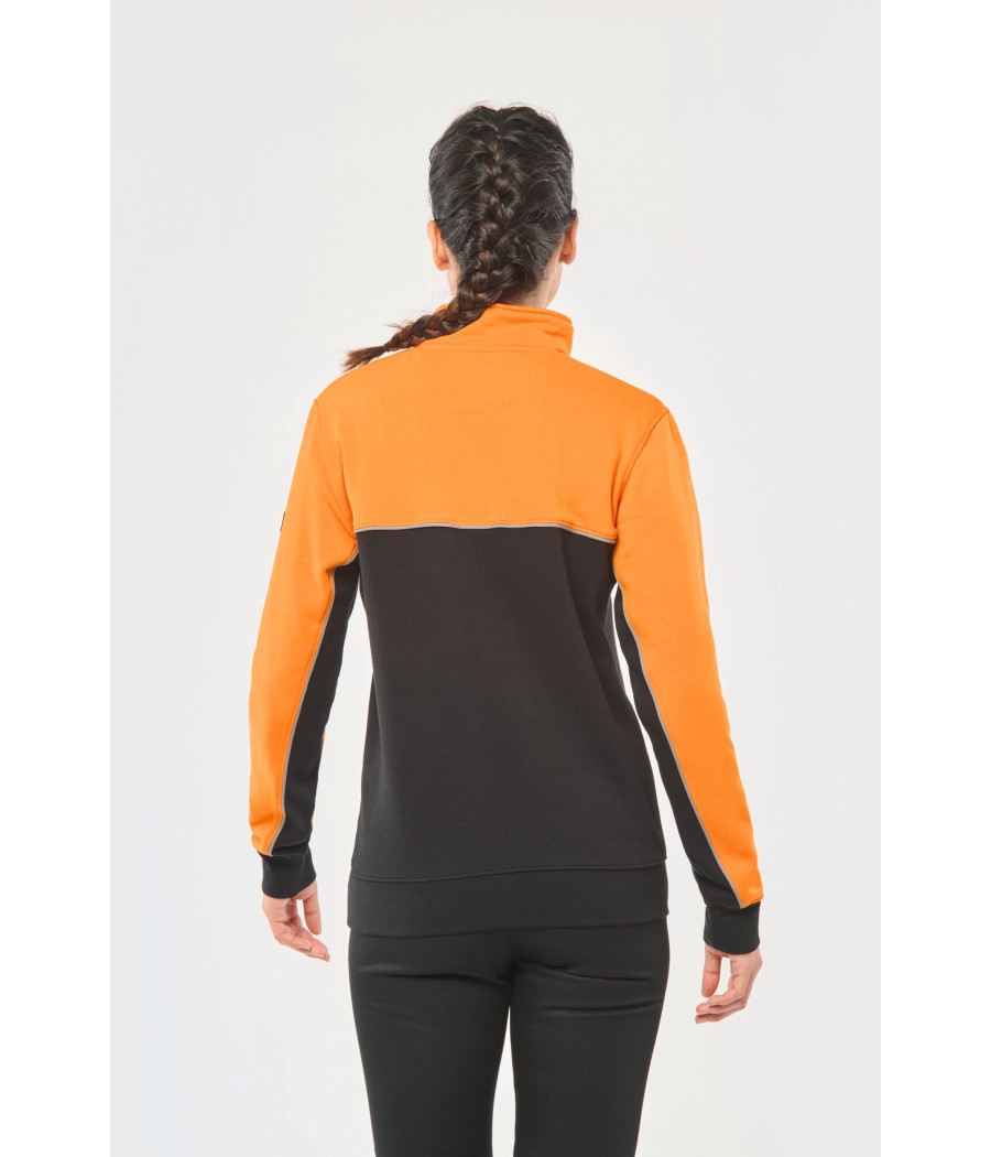 Sweat-shirt écoresponsable col zippé unisexe