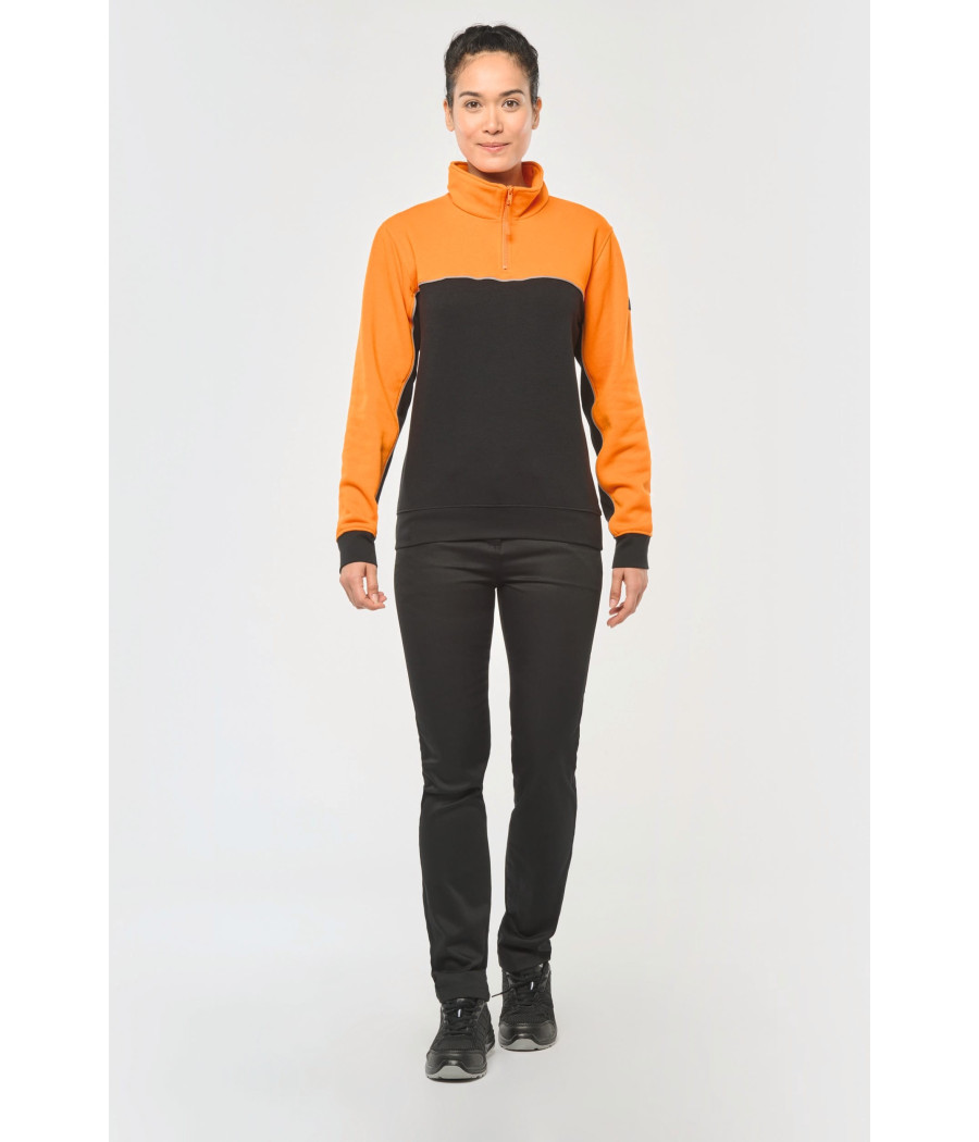 Sweat-shirt écoresponsable col zippé unisexe