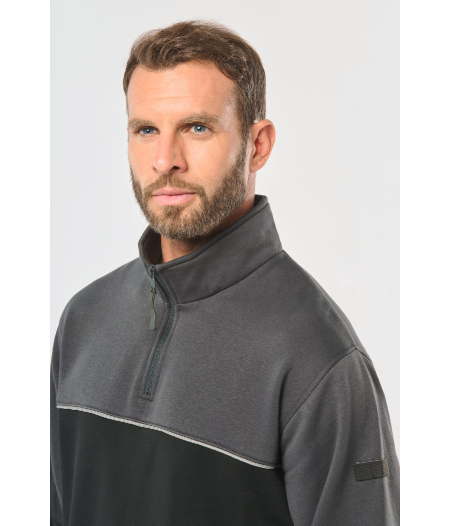 Sweat-shirt écoresponsable col zippé unisexe