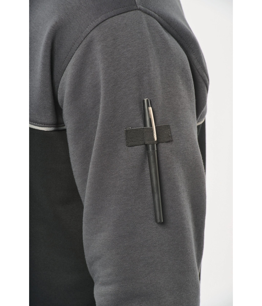 Sweat-shirt écoresponsable col zippé unisexe