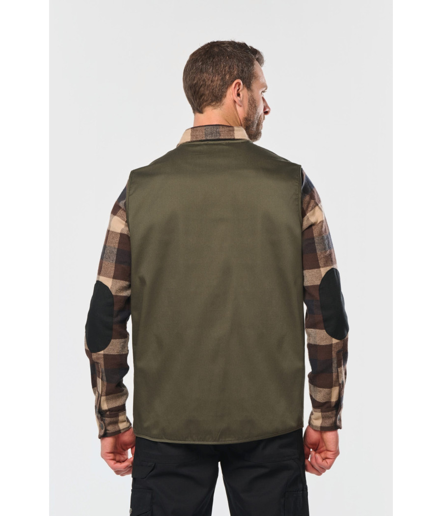 Gilet polycoton multipoches doublé unisexe