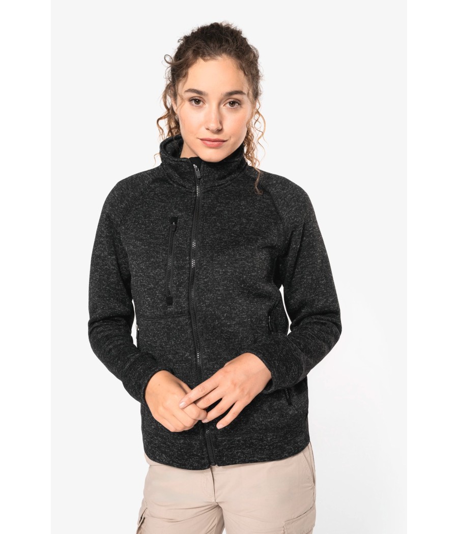 Veste zippée chinée femme
