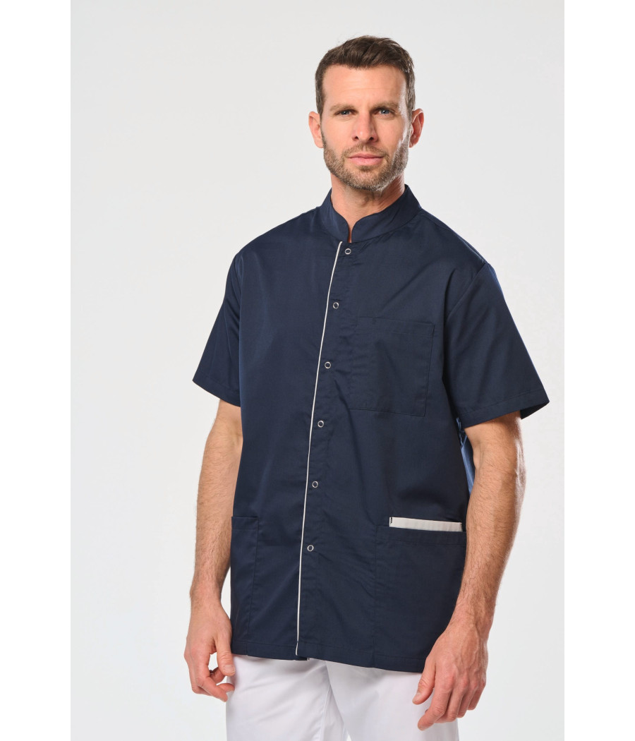 Blouse polycoton avec boutons-pression homme