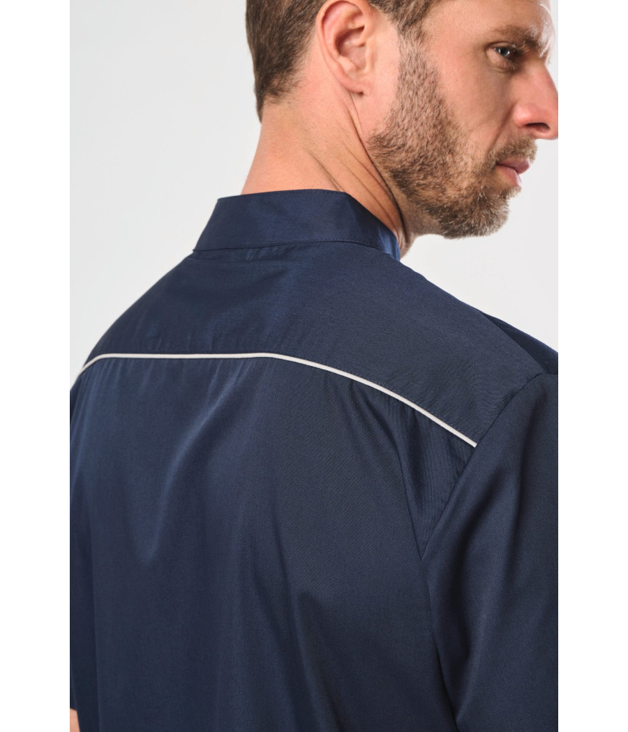 Blouse polycoton avec boutons-pression homme