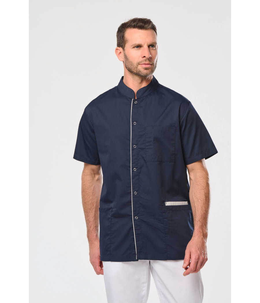 Blouse polycoton avec boutons-pression homme