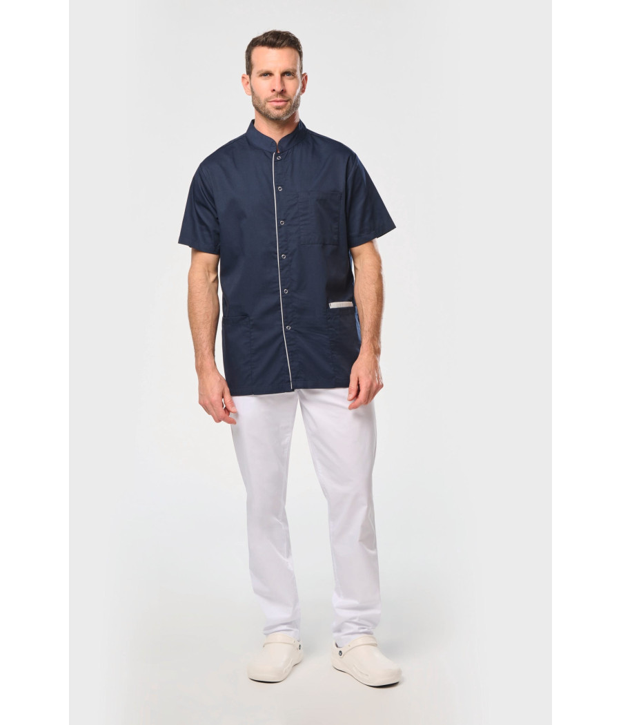 Blouse polycoton avec boutons-pression homme