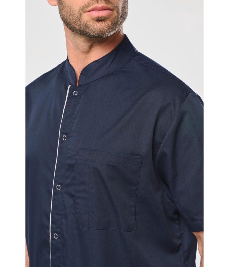 Blouse polycoton avec boutons-pression homme