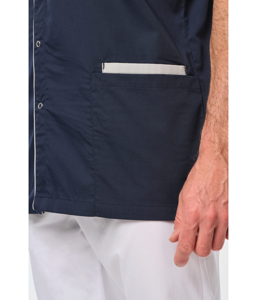 Blouse polycoton avec boutons-pression homme