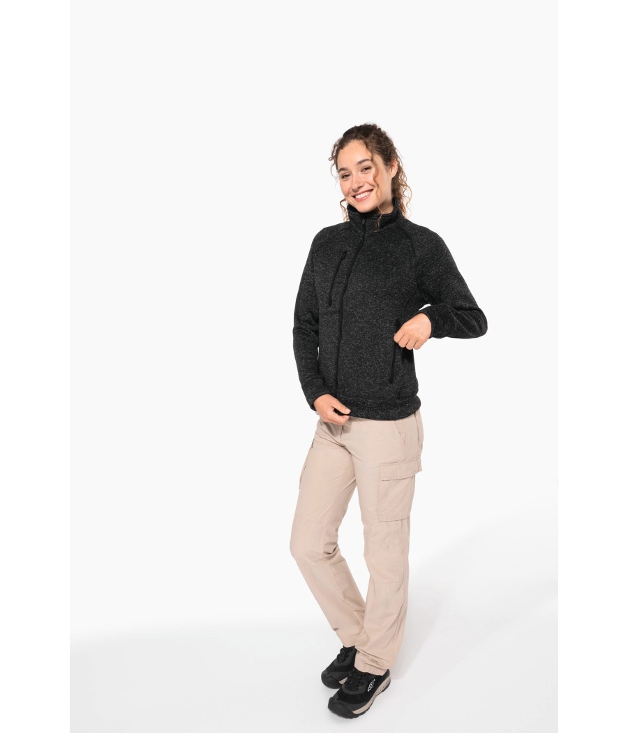 Veste zippée chinée femme