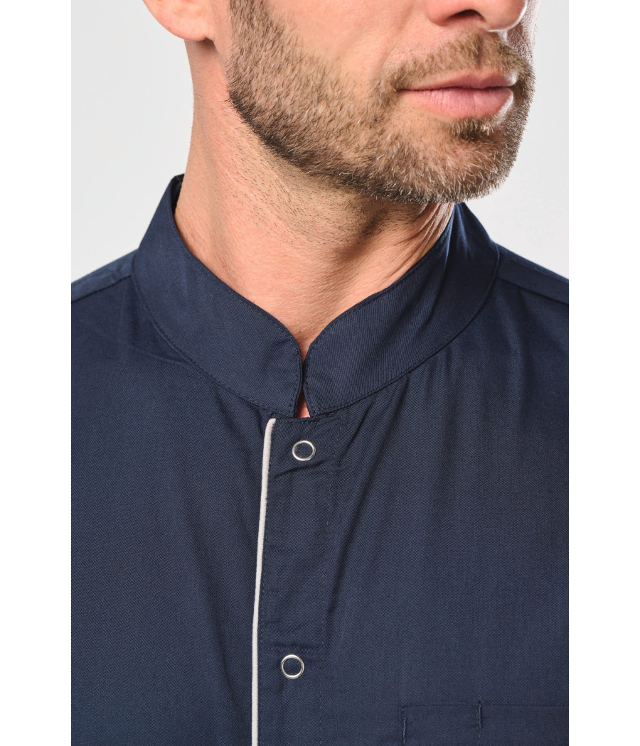 Blouse polycoton avec boutons-pression homme