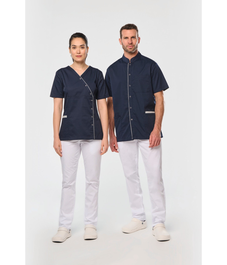 Blouse polycoton avec boutons-pression homme