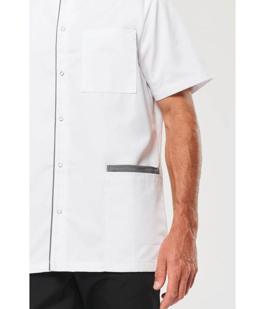 Blouse polycoton avec boutons-pression homme