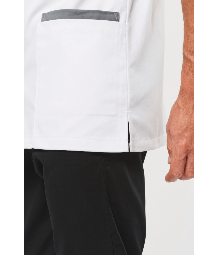 Blouse polycoton avec boutons-pression homme