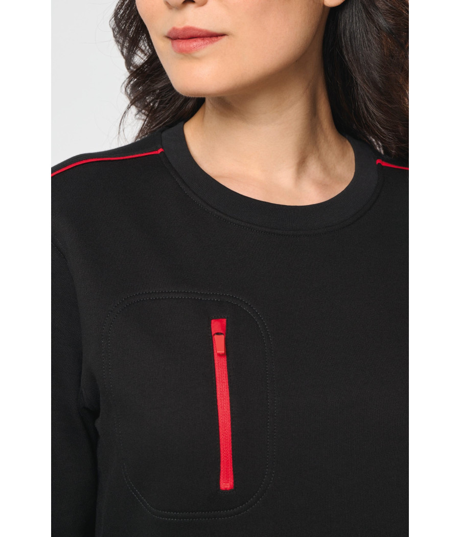 Sweat-shirt Day To Day zip poche contrastée unisexe
