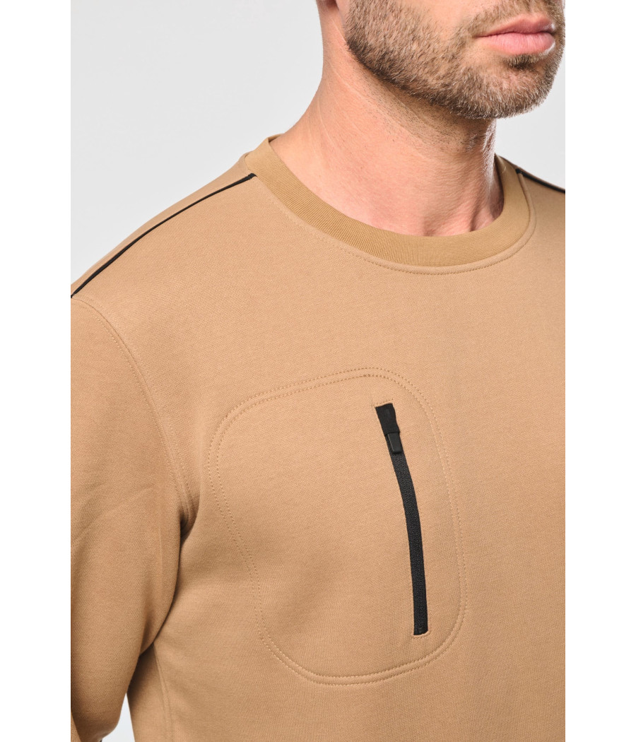 Sweat-shirt Day To Day zip poche contrastée unisexe