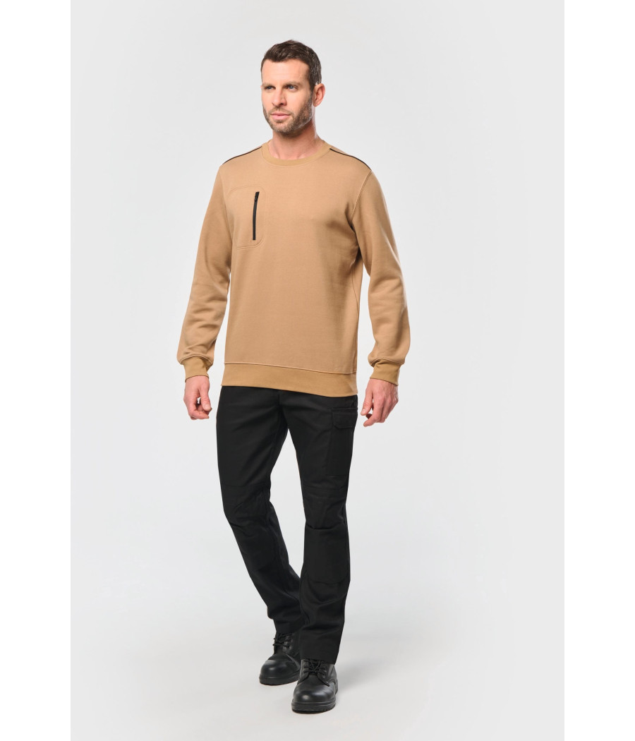 Sweat-shirt Day To Day zip poche contrastée unisexe