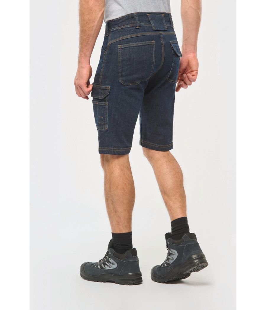 Bermuda denim multipoches homme