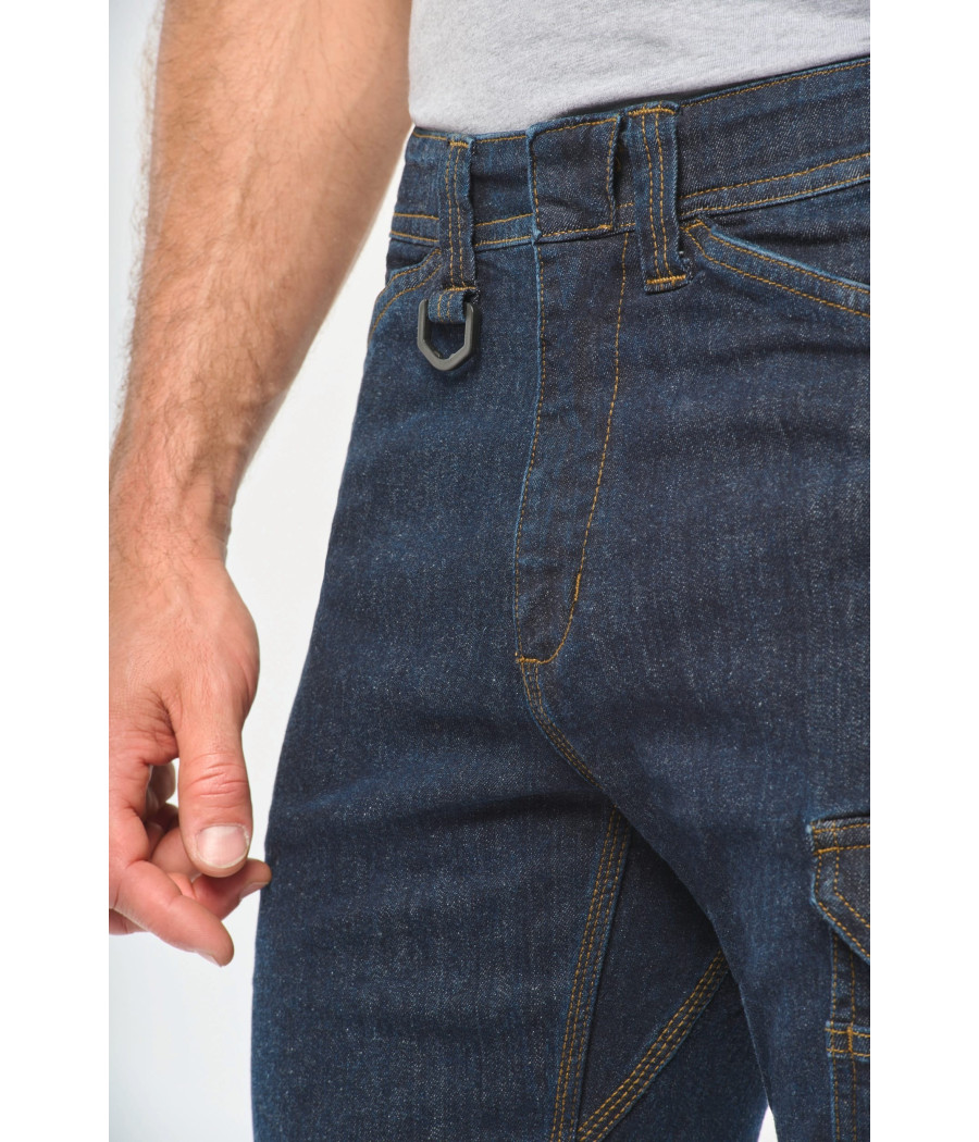 Bermuda denim multipoches homme
