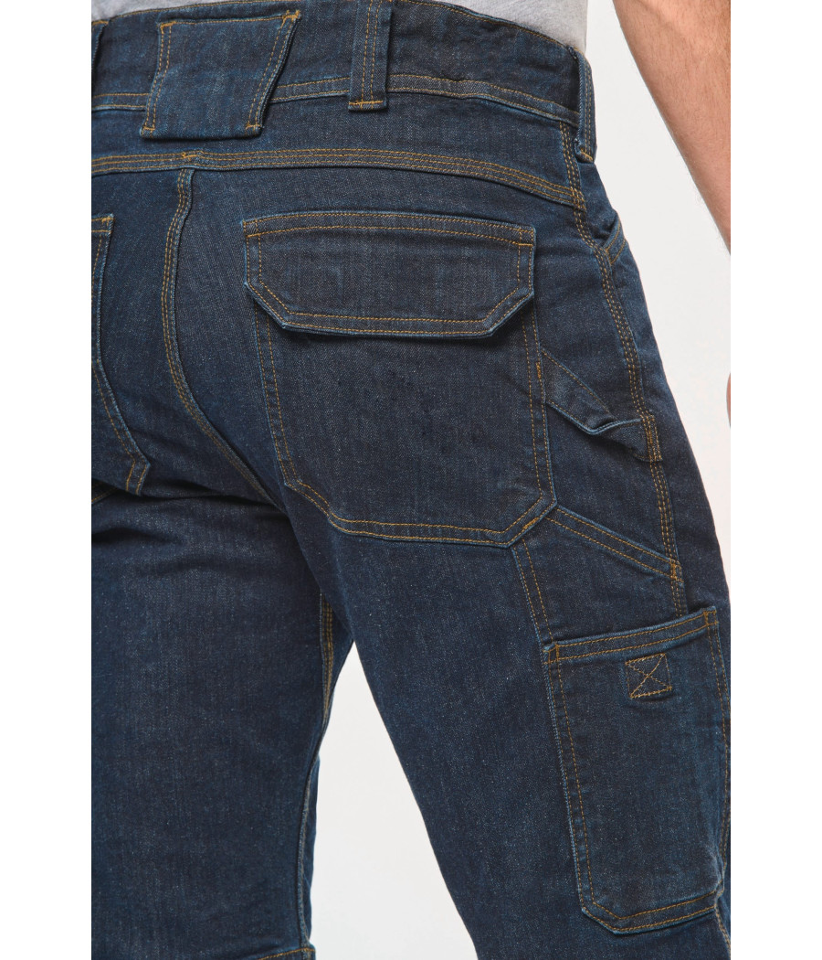 Bermuda denim multipoches homme