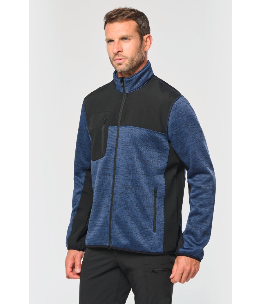 Veste recyclée en polytricot homme