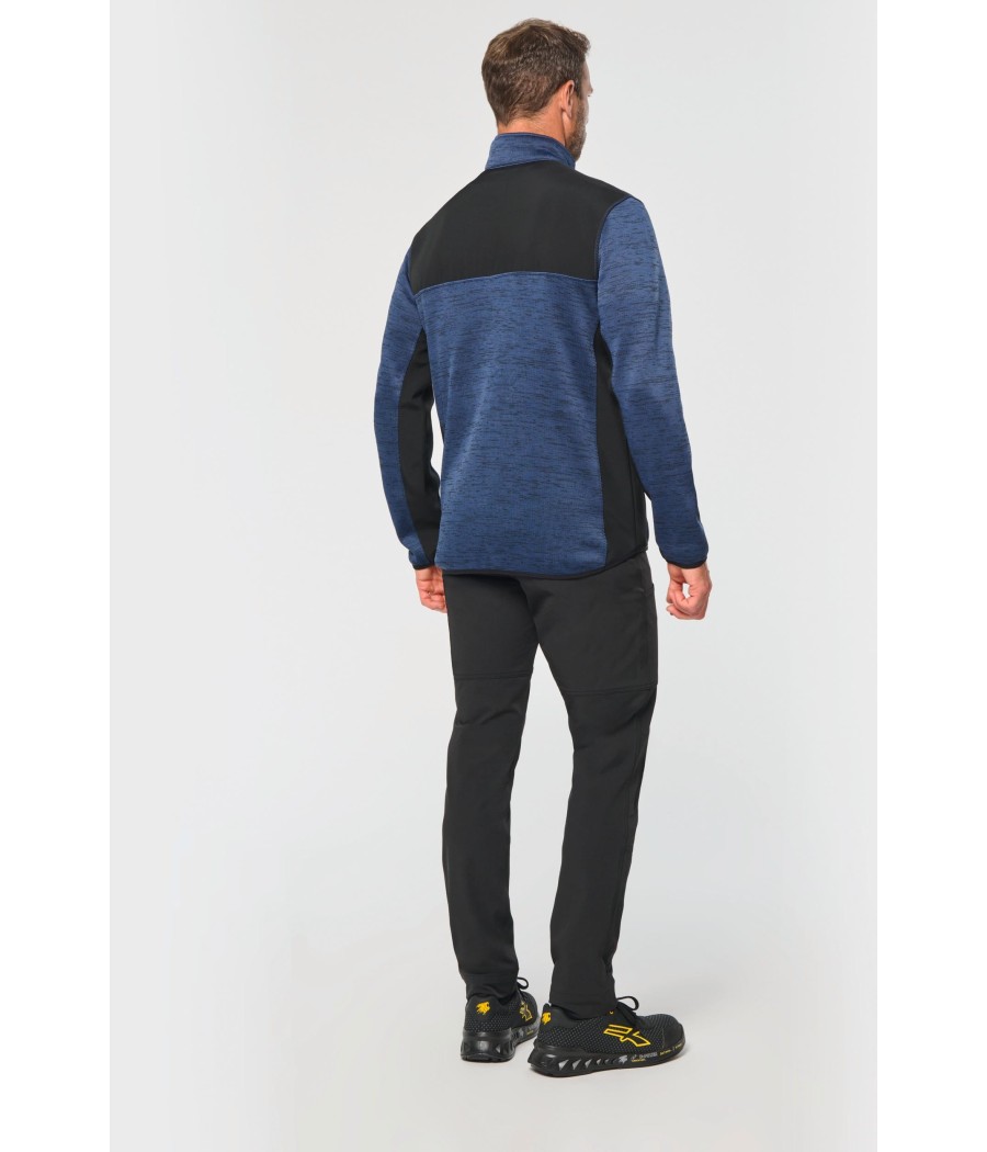 Veste recyclée en polytricot homme
