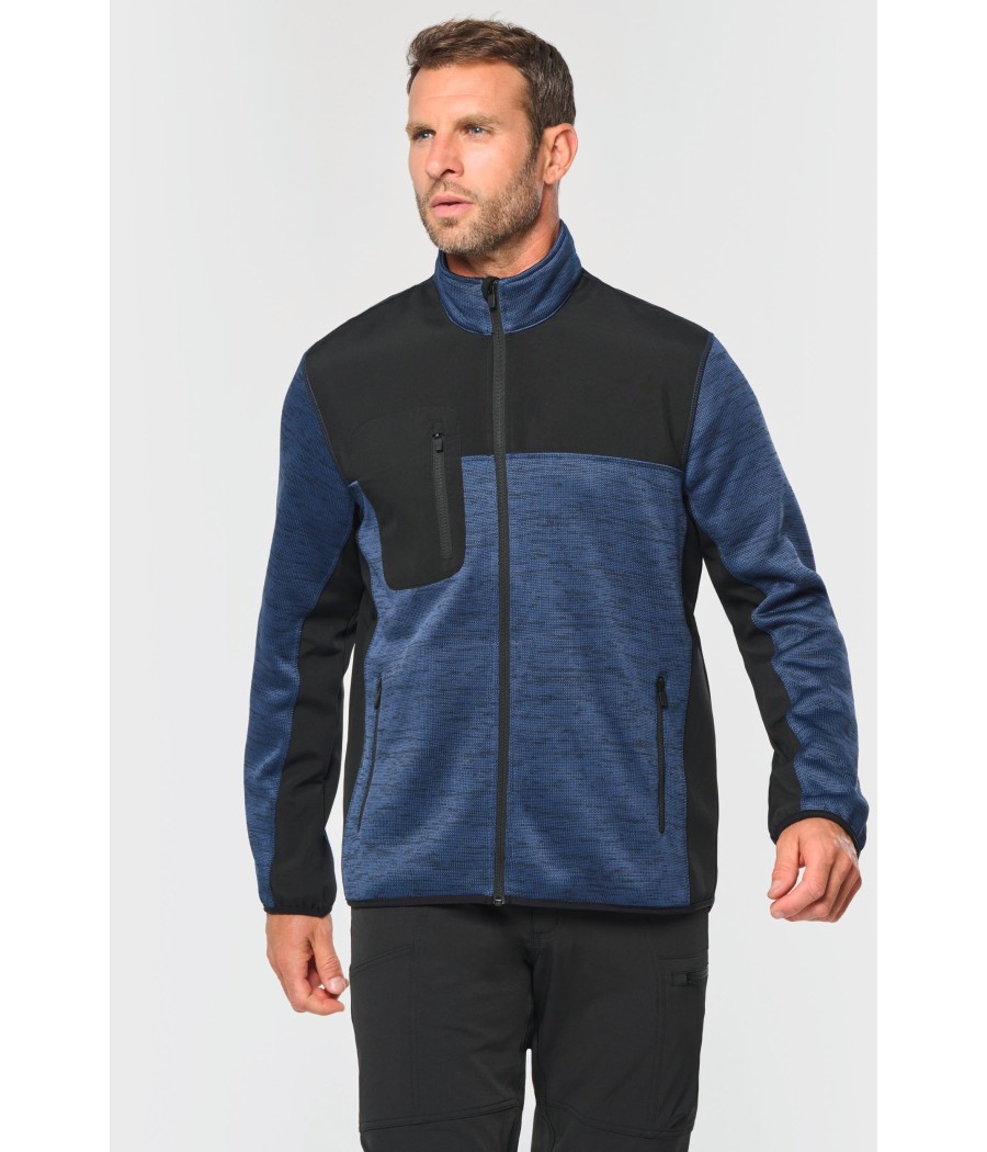 Veste recyclée en polytricot homme