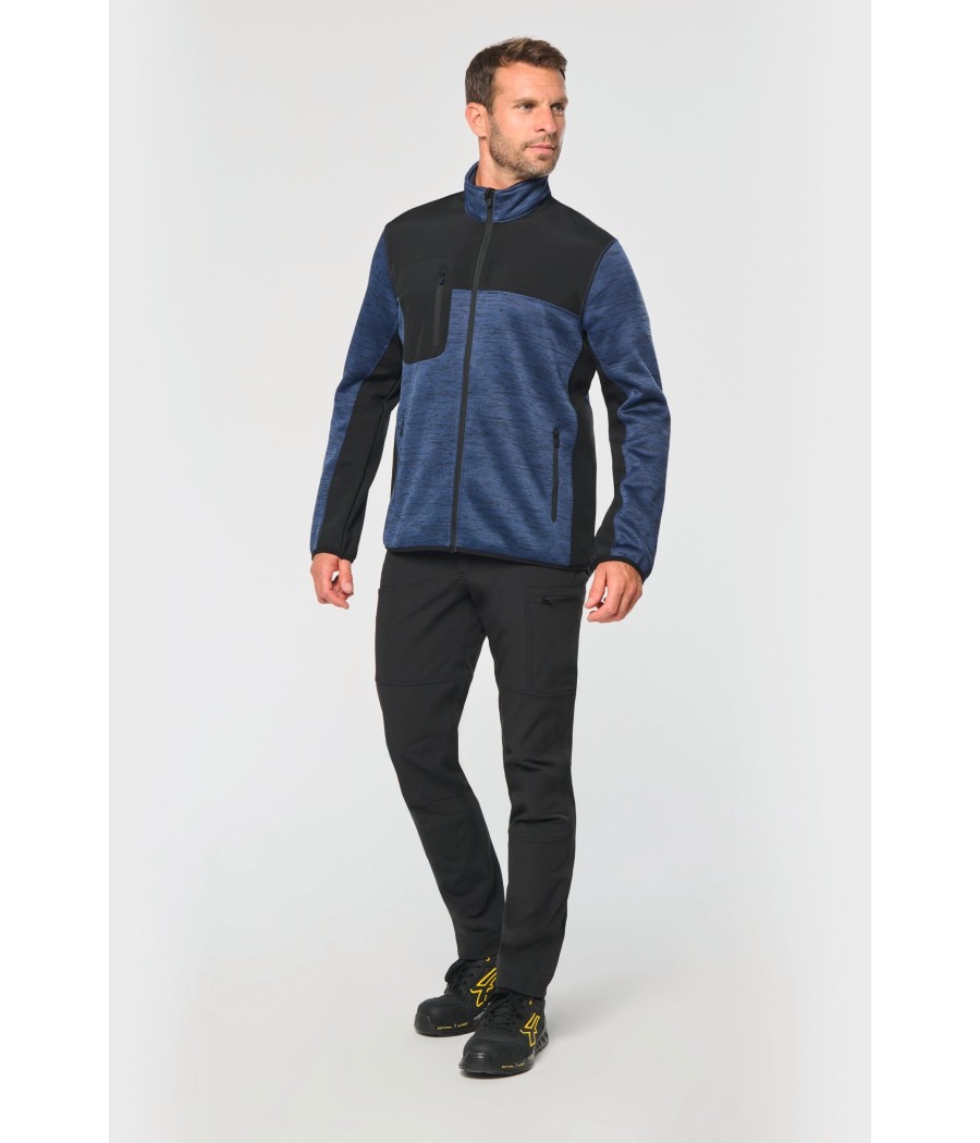 Veste recyclée en polytricot homme